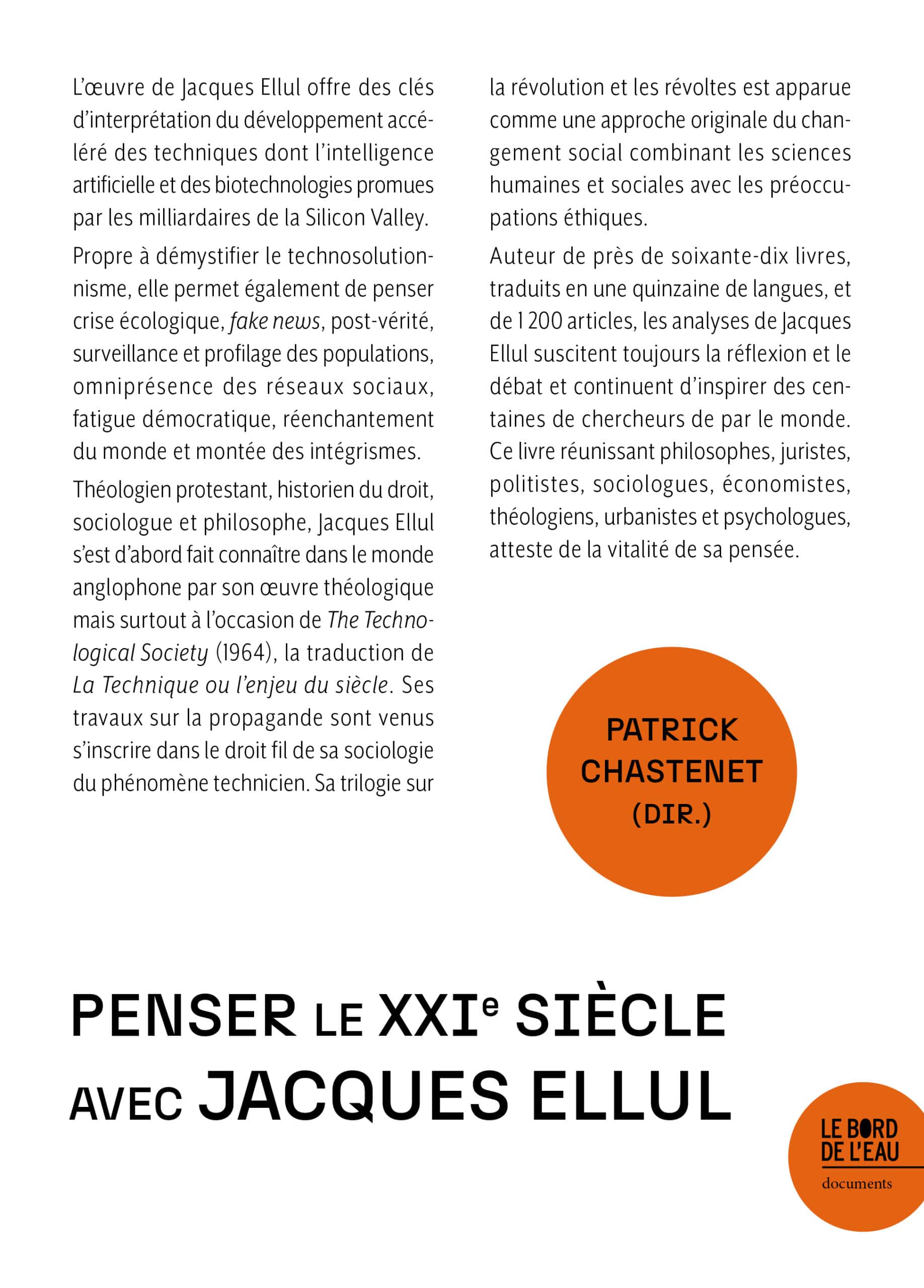 De la ville à la métropolisation. Penser la condition urbaine avec Jacques Ellul